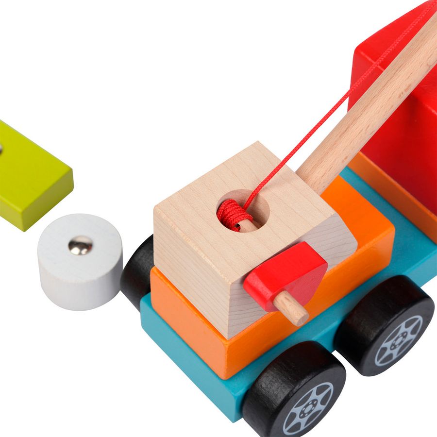 Механічний 3D пазл дерев'яна машинка Cubika Автокран