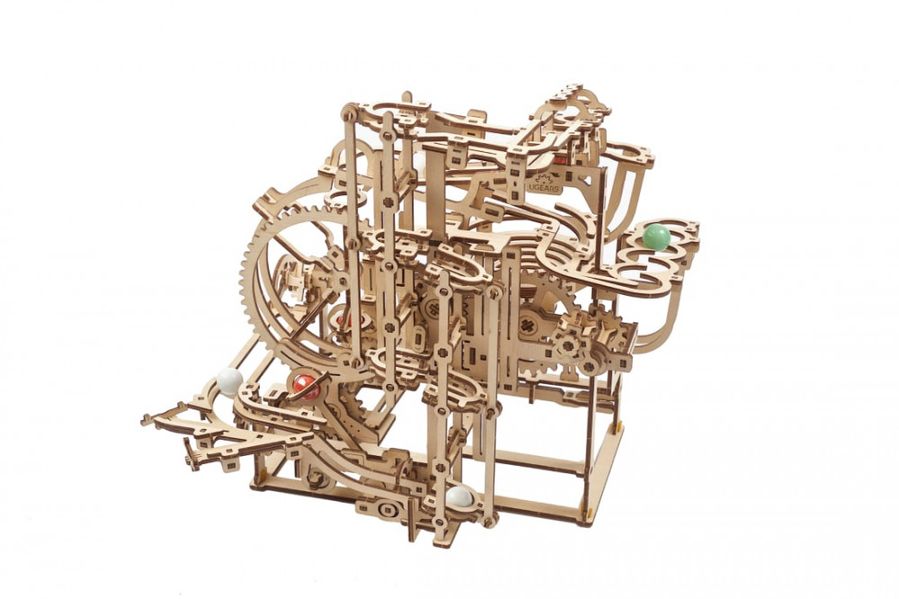 Механічний 3D пазл Марбл-траса Ступінчатий підйомник UGEARS (1+1)