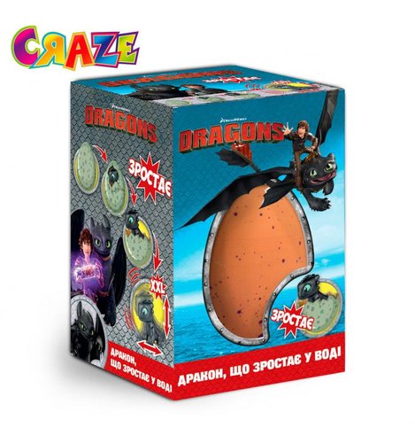 Растущая игрушка в яйце - DreamWorks Dragons