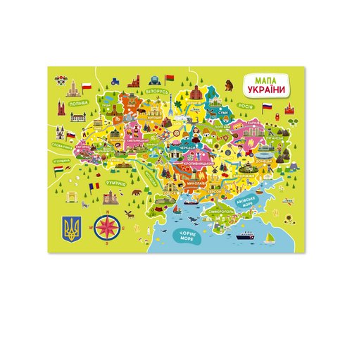 Пазл DoDo Карта Украины