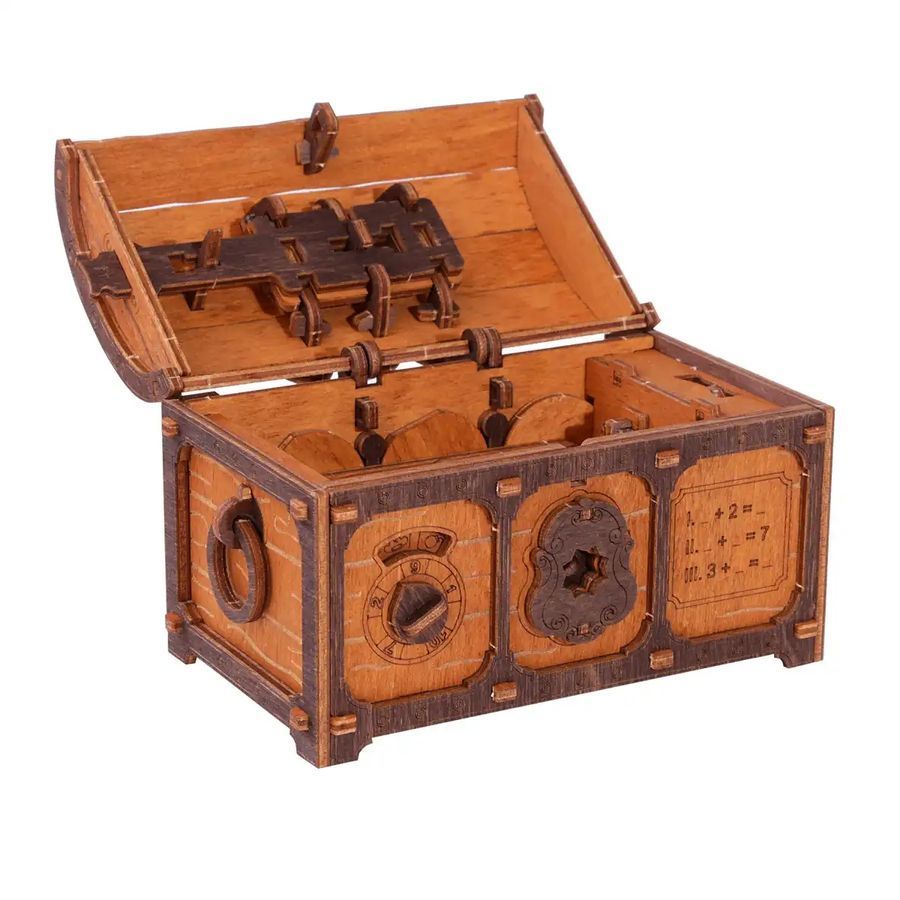 Механічний 3D пазл Treasure Chest WOODEN.CITY