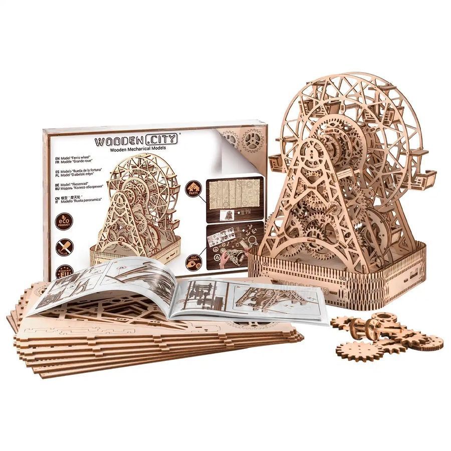 Механічний 3D пазл Колесо Огляду WOODEN.CITY