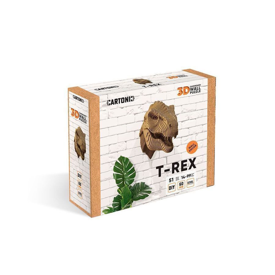 Картонний настінний 3D пазл T-REX