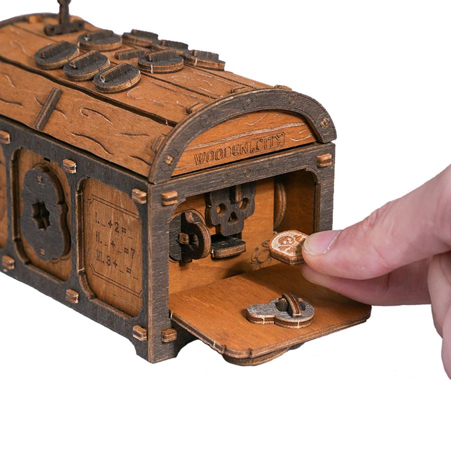 Механічний 3D пазл Treasure Chest WOODEN.CITY