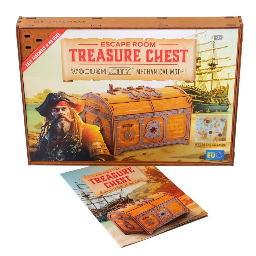 Механічний 3D пазл Treasure Chest WOODEN.CITY