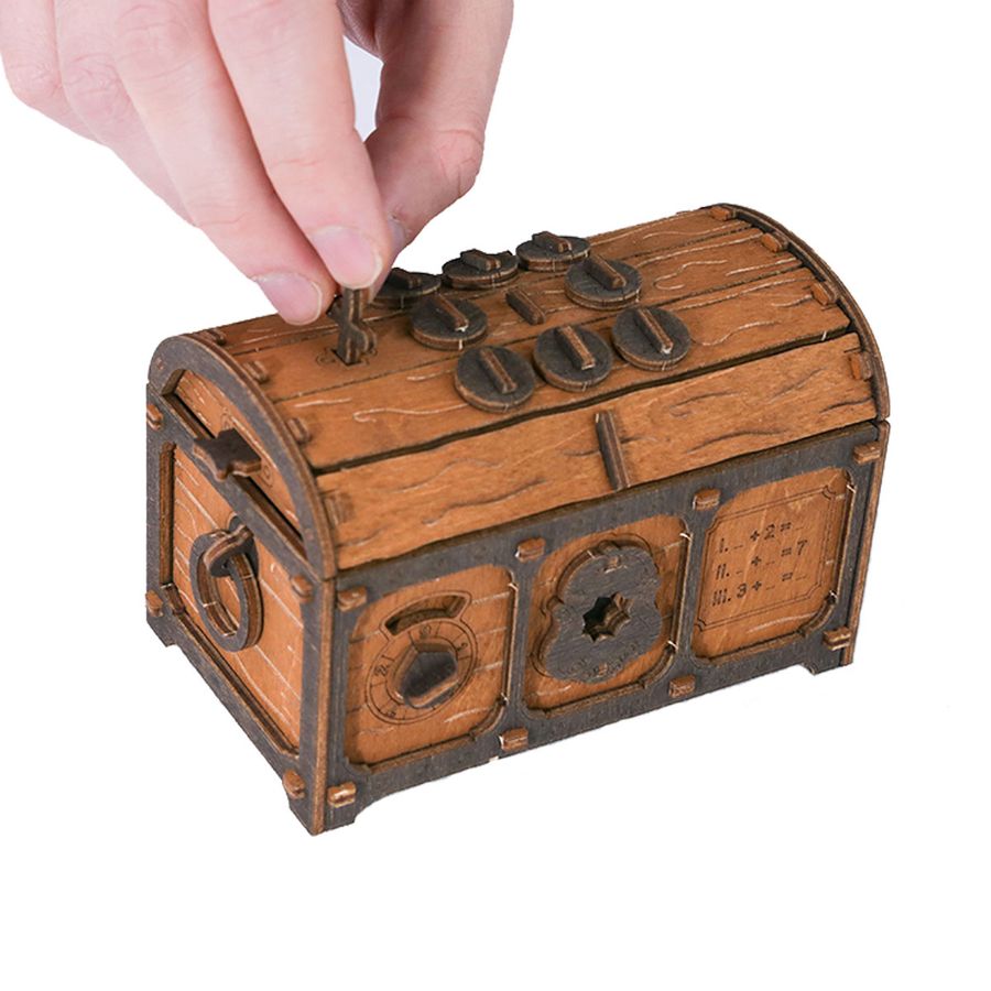 Механічний 3D пазл Treasure Chest WOODEN.CITY