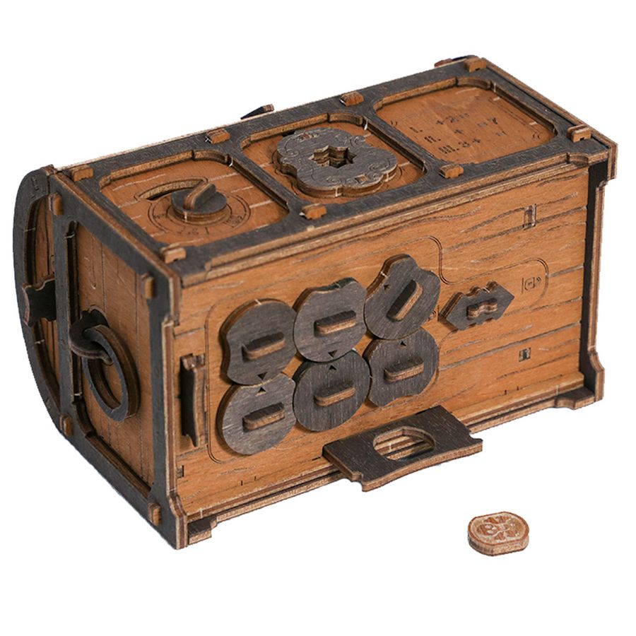 Механічний 3D пазл Treasure Chest WOODEN.CITY