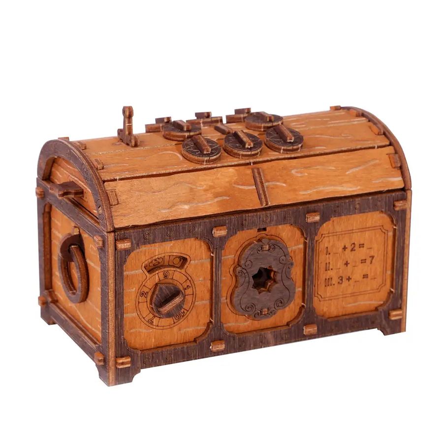 Механічний 3D пазл Treasure Chest WOODEN.CITY