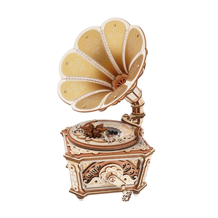 Механічний 3D пазл музична скринька Diva Gramophone Robotime