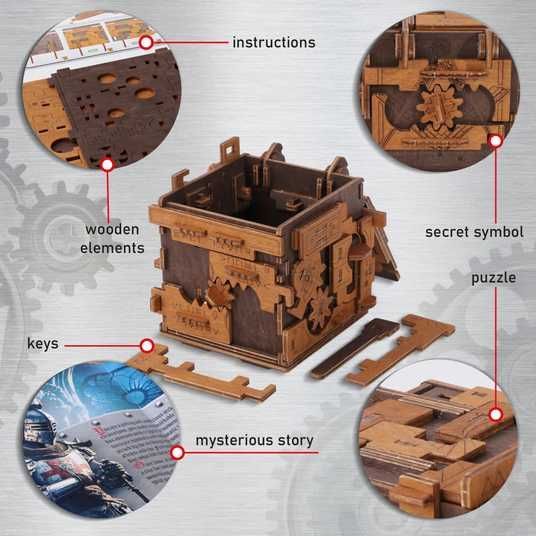 Механічний 3D пазл Puzzle box WOODEN.CITY ➦ купити за ціною 1 300