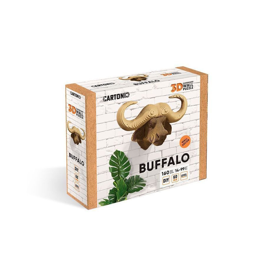 Картонний настінний 3D пазл BUFFALO