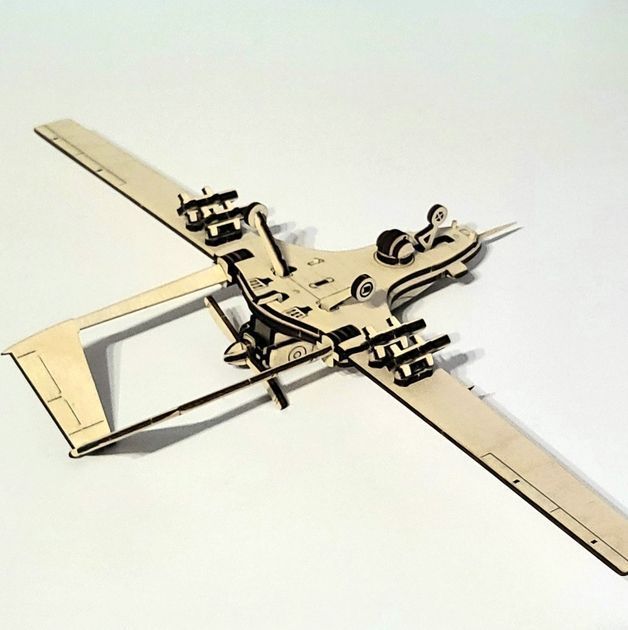 Конструктор дерев'яний безпілотник Bayraktar TB2