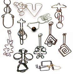 Колекція з 3 фігурних металевих головоломок Kaisiqi