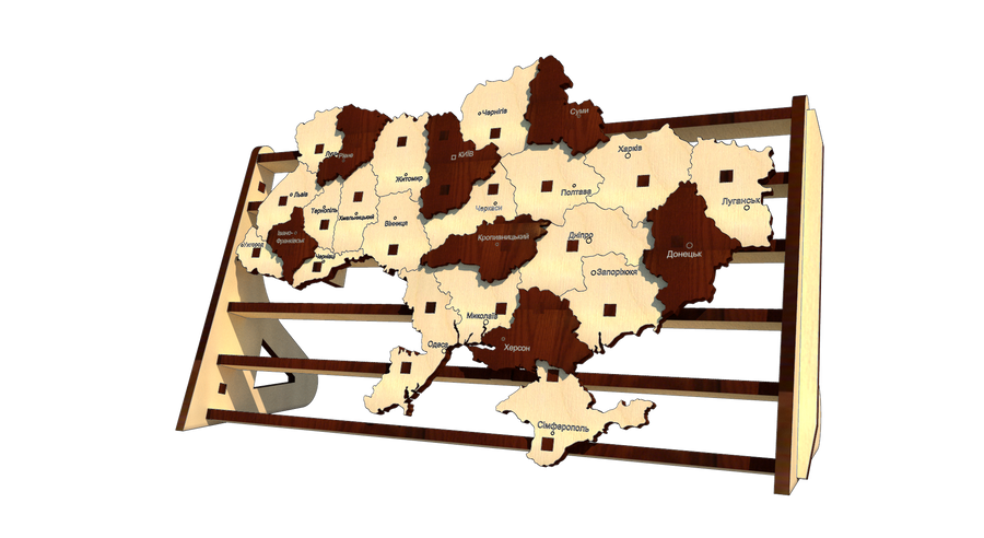 Дерев'яний конструктор Карта України