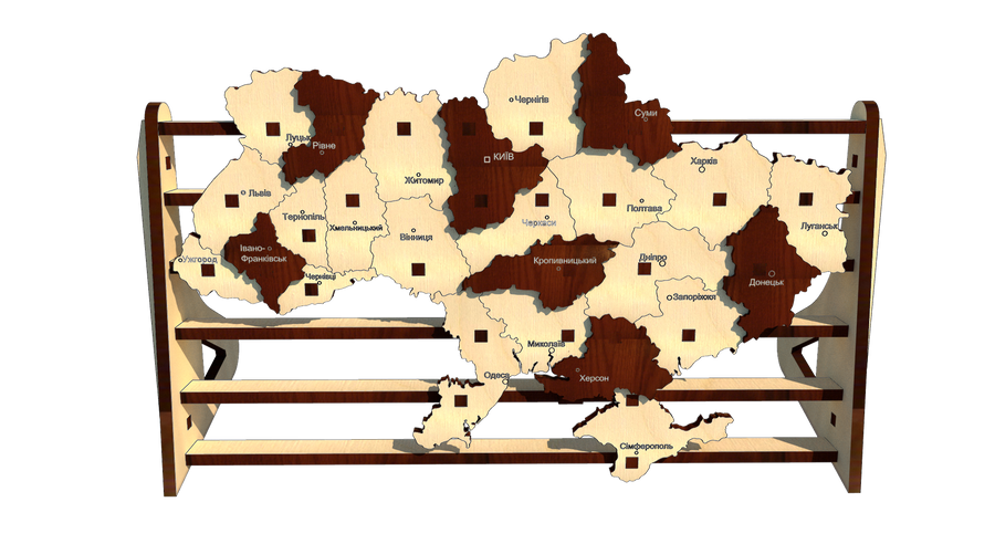 Дерев'яний конструктор Карта України