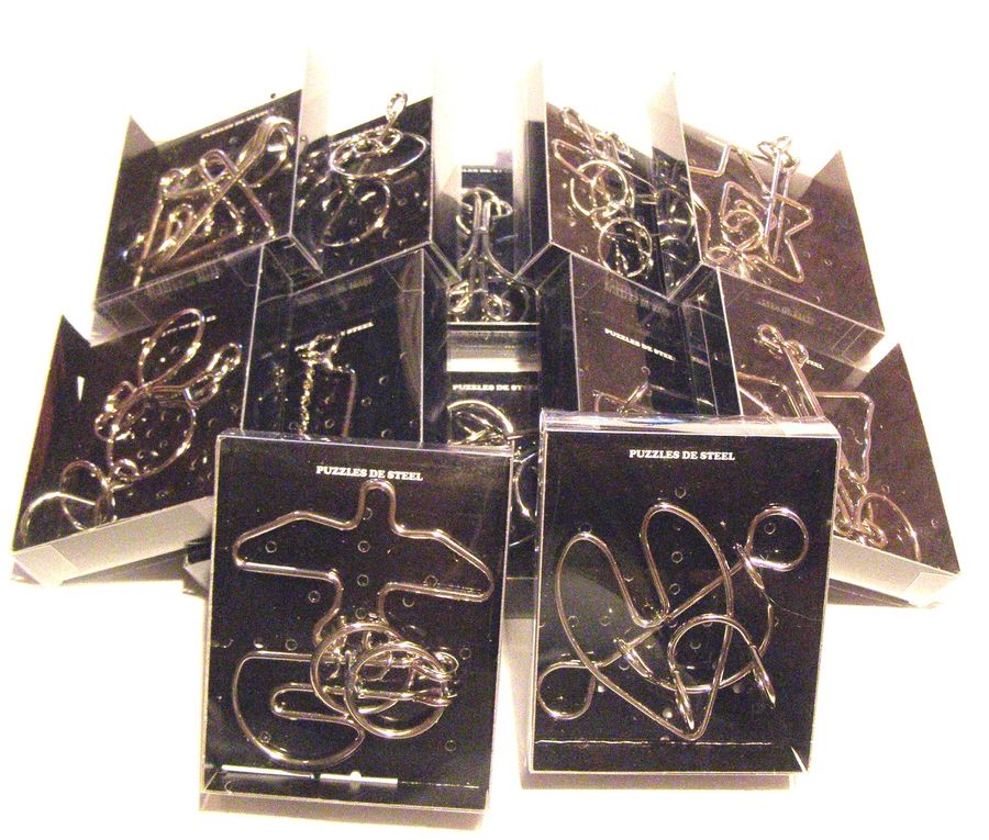 Коллекция из 3 фигурных металлических головоломок Kaisiqi