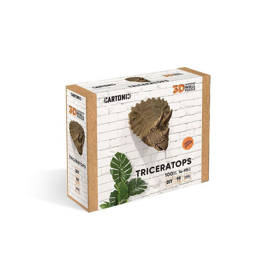 Картонний настінний 3D пазл TRICERATOPS