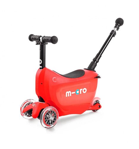 Самокат MICRO серии Mini2go Deluxe Plus – Красный, Красный