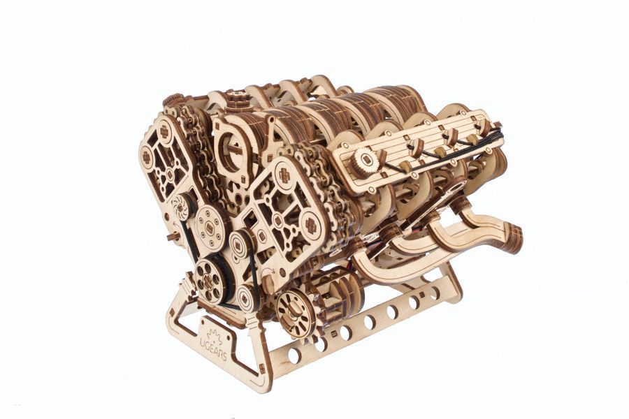 Механічний 3D пазл Двигун V8 UGEARS