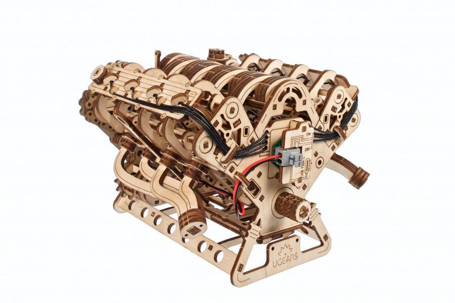 Механічний 3D пазл Двигун V8 UGEARS