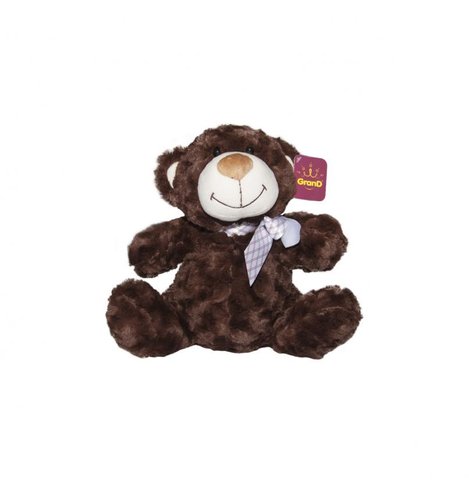 М'яка Іграшка - Ведмідь коричневий з бантом (25 См), Коричневий