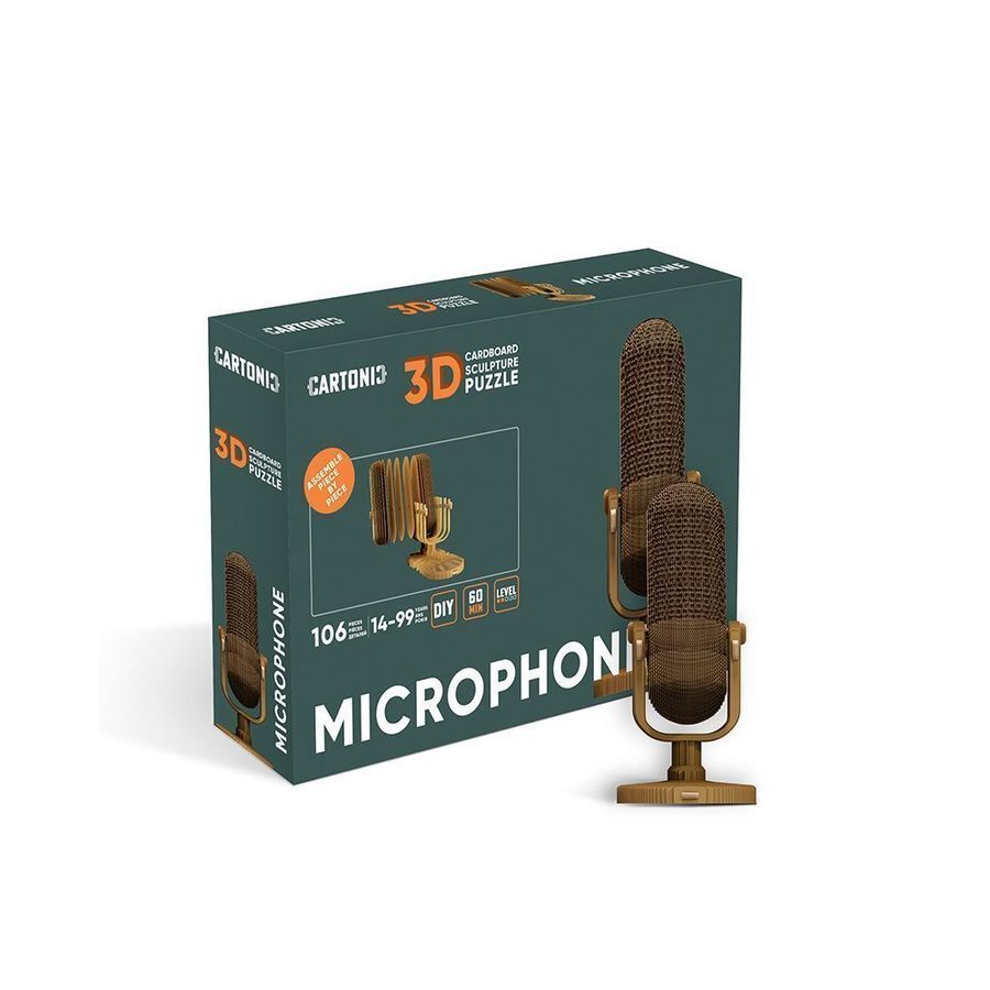 Картонний 3D пазл Microphone