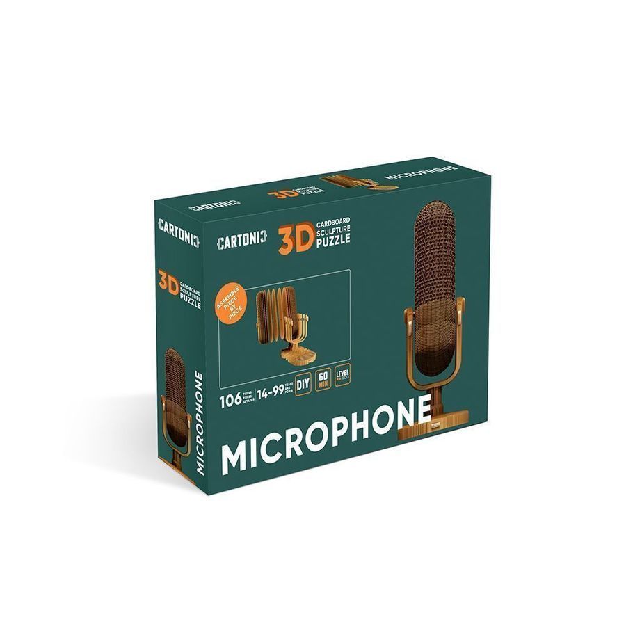 Картонний 3D пазл Microphone