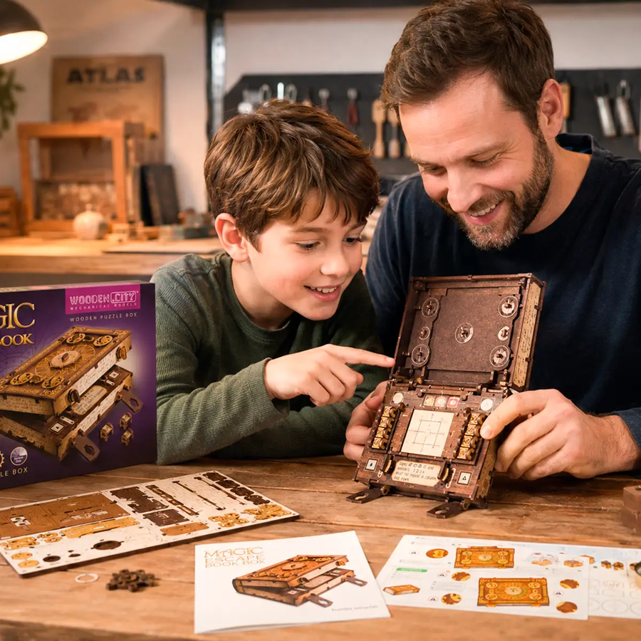 Механічний 3D пазл квестбокс Magic Escape Book WOODEN.CITY