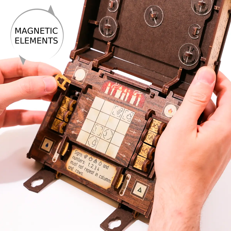 Механічний 3D пазл квестбокс Magic Escape Book WOODEN.CITY