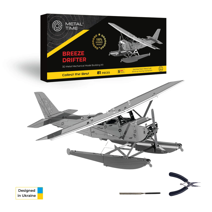 Механічний 3D-пазл Metal Time Гідроплан Breeze Drifter Cessna