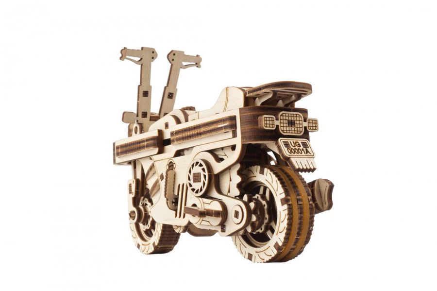 Механічний 3D пазл модель МОТО КОМПАКТ складаний скутер UGEARS