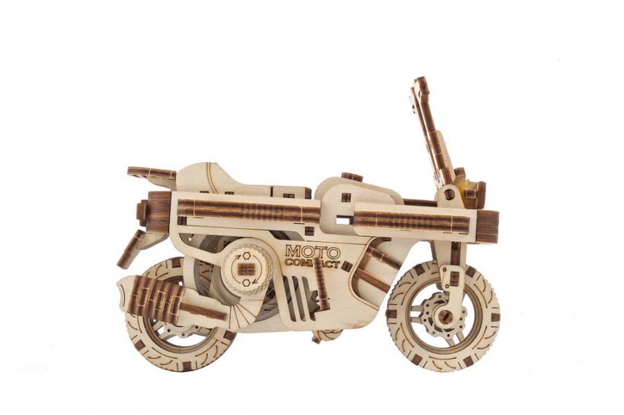 Механічний 3D пазл модель МОТО КОМПАКТ складаний скутер UGEARS