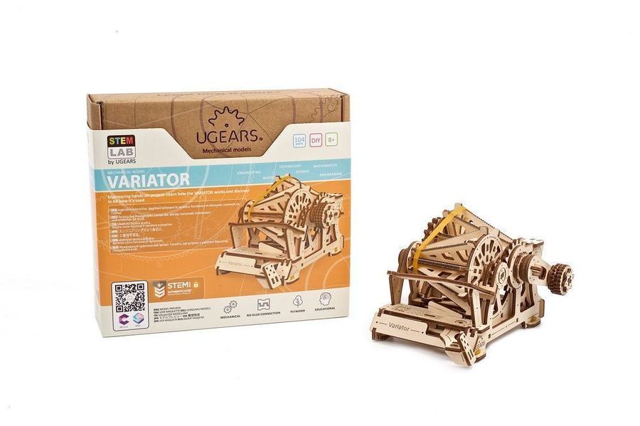 Механічний 3D пазл STEM-модель Варіатор UGEARS