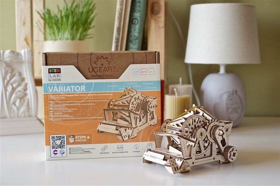 Механічний 3D пазл STEM-модель Варіатор UGEARS