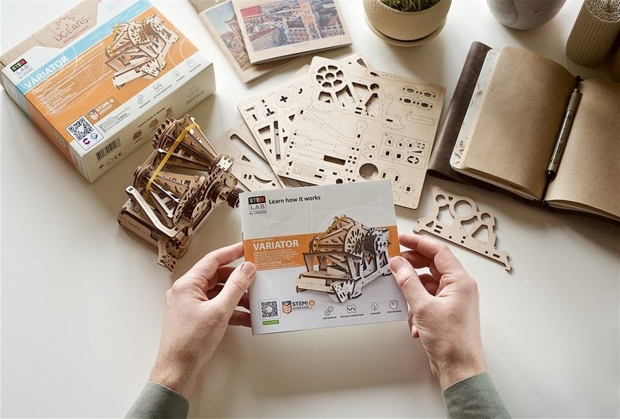 Механічний 3D пазл STEM-модель Варіатор UGEARS