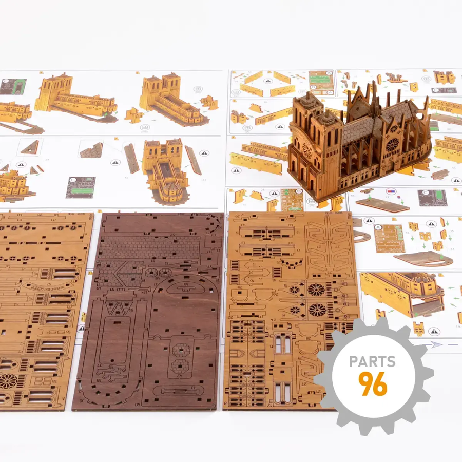 Конструткор дерев'яний Собор Паризької Богоматері Notre Dame WOODEN.CITY