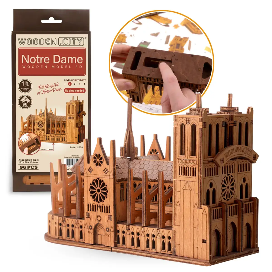 Конструткор дерев'яний Собор Паризької Богоматері Notre Dame WOODEN.CITY