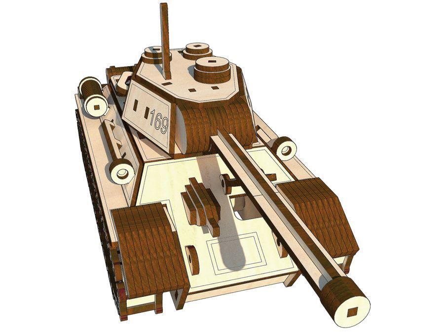 Дерев'яний конструктор Танк Т-34