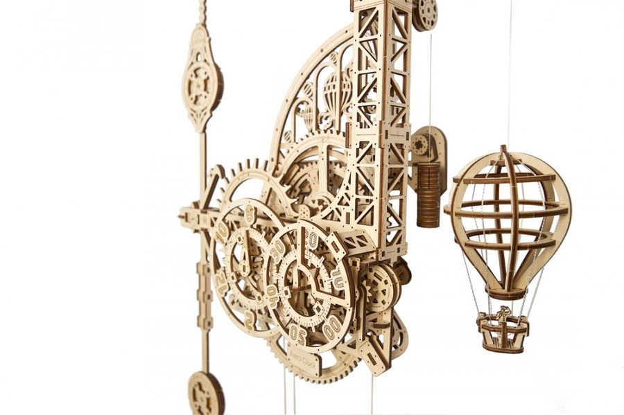 Механічний 3D пазл Аеро Годинник. Настінний годинник із маятником UGEARS