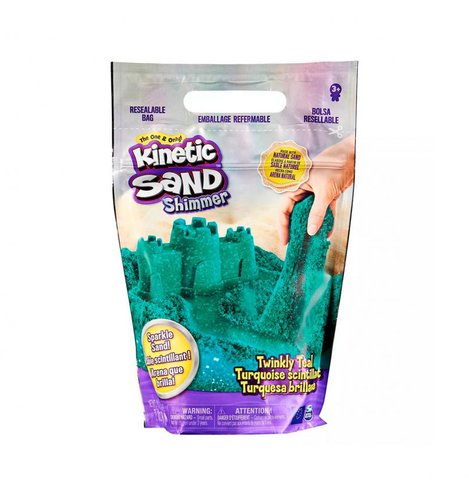 Песок для детского творчества - Kinetic Sand Бирюзовый блеск, Бирюзовый