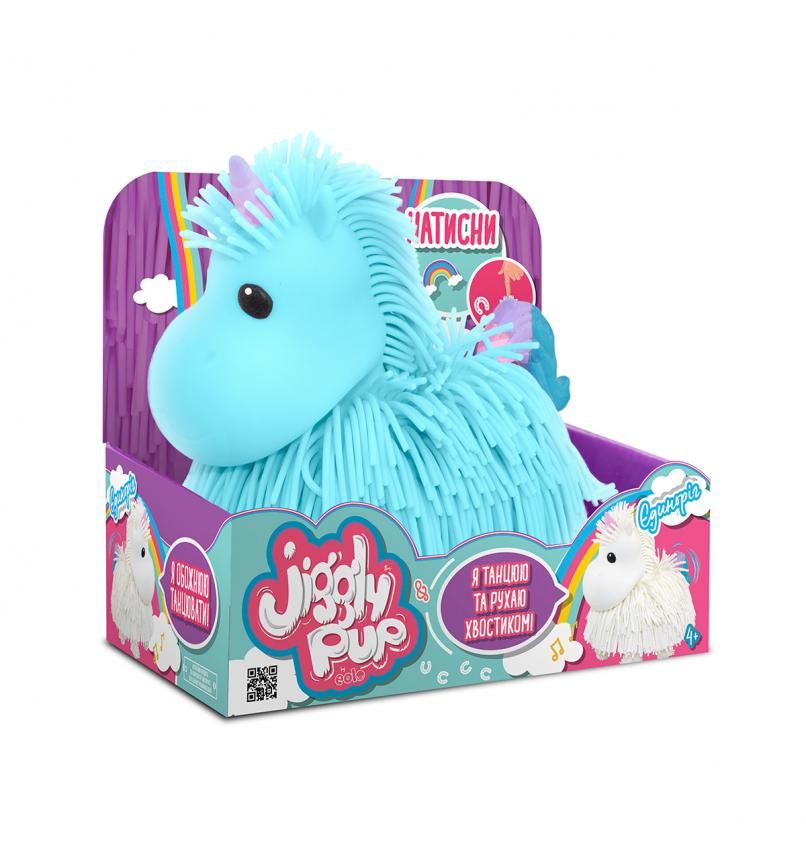 Интерактивная игрушка Jiggly Pup - Волшебный единорог (голубой), Голубой