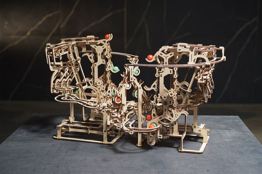 Механічний 3D пазл Марбл-траса Ланцюговий підйомник UGEARS, х1