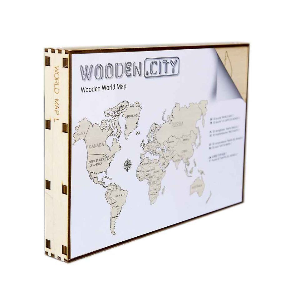 Пазл Мапа Світу гігантська XL Wooden City