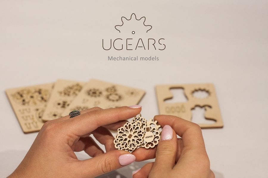 Фіджети-Різдвянчики UGEARS. Набір з 4 шт