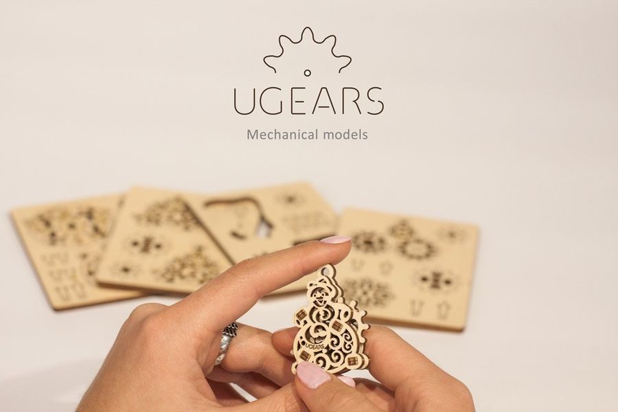 Фіджети-Різдвянчики UGEARS. Набір з 4 шт