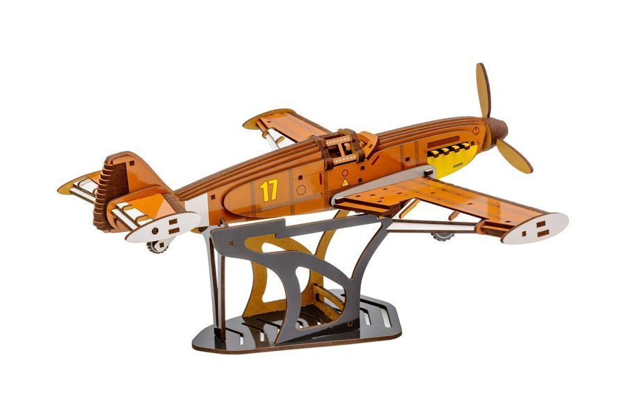 Дерев'яний 3D конструктор Винищувач Messerschmitt Bf 109