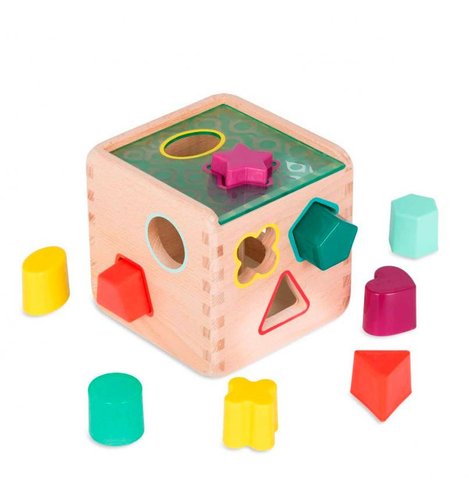 Развивающая деревянная игрушка-сортер - Волшебный куб
