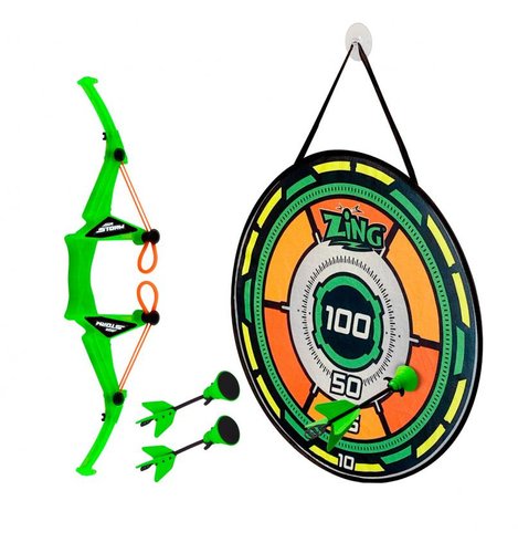 Іграшковий лук з мішенню Air Storm - Bullz Eye зелений, Зелений