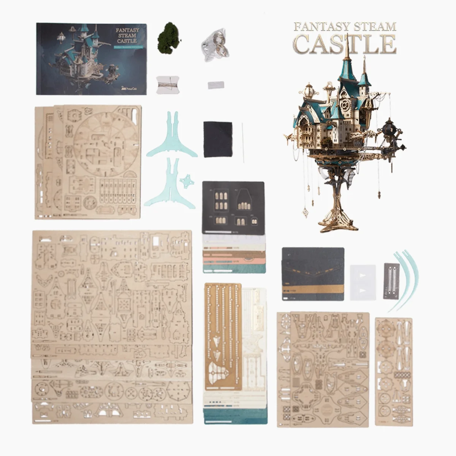 Механічний 3D пазл Повітряний Замок Steam Castle синій