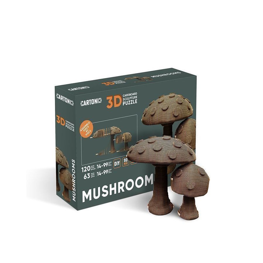 Картонний 3D пазл MUSHROOMS